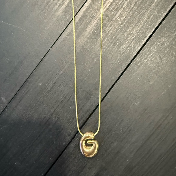 Bubble Letter Monogram Necklace - Picture 3 of 4